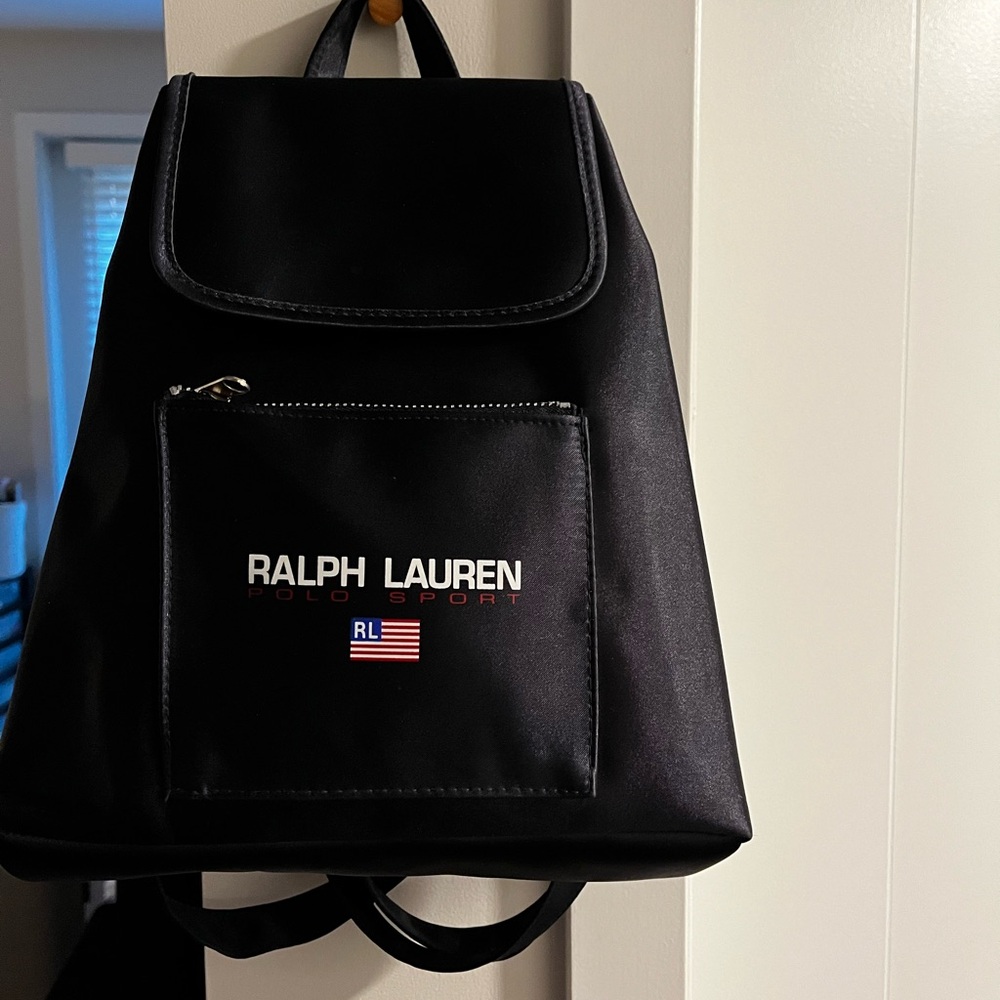 Vintage , Very RARE , Ralph Lauren Navy “ Flagship” Unisex Backpack. Trending.